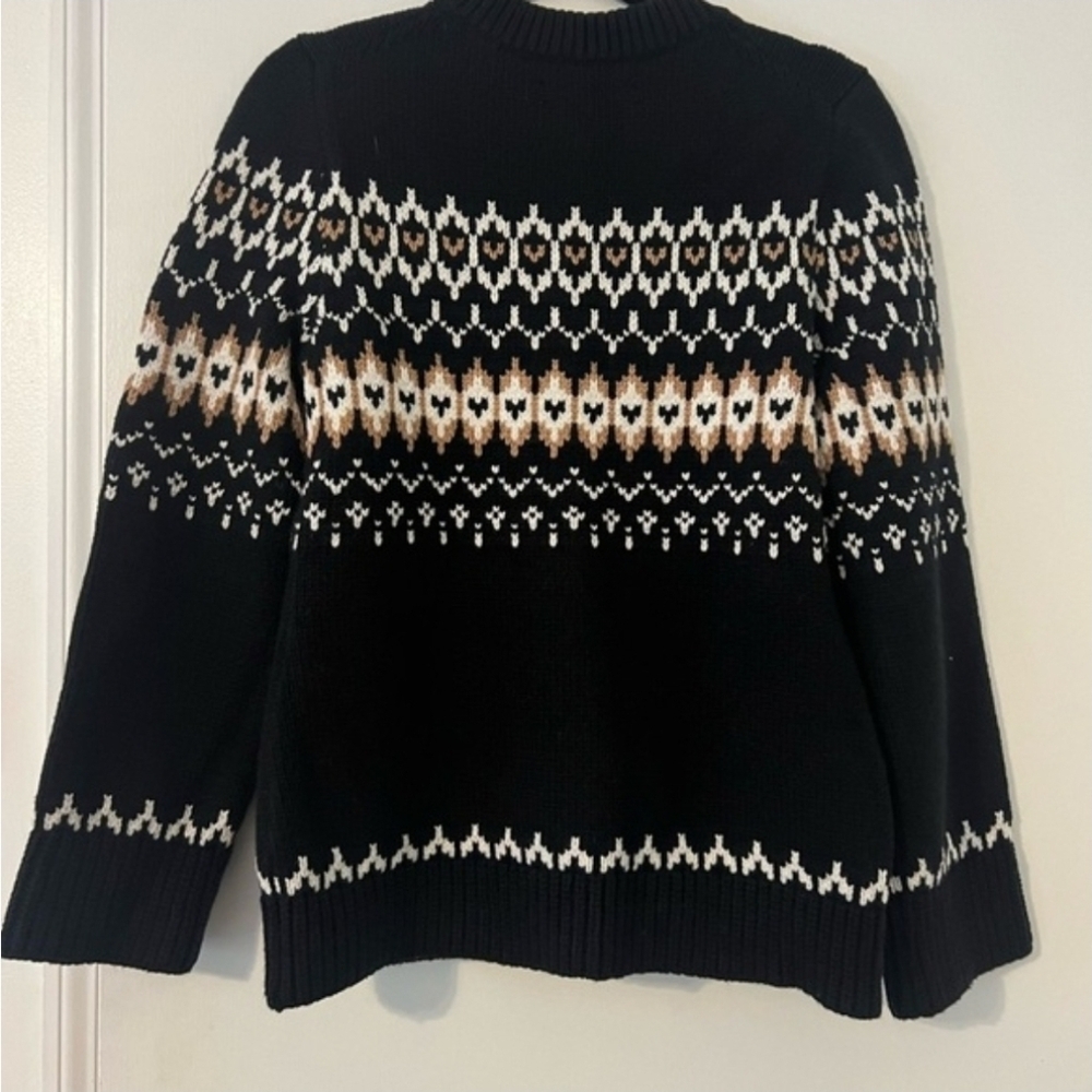 Black Fair Isle Cardigan - Picture 3 of 5